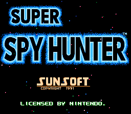 Spy Hunter title screen for NES